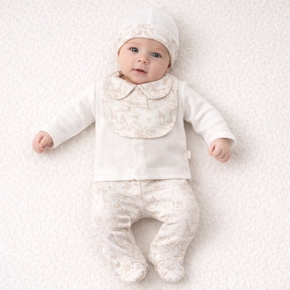 Zartes 5-teiliges Erstlingsset für Baby Jungen | Mit Mütze, Hose & Oberteil