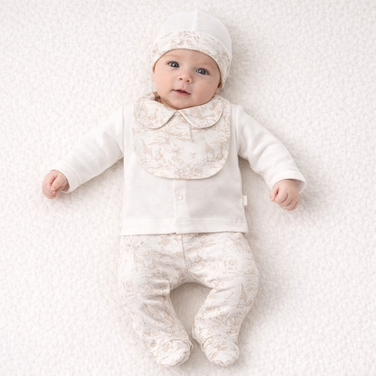 Zartes 5-teiliges Erstlingsset für Baby Jungen | Mit Mütze, Hose & Oberteil