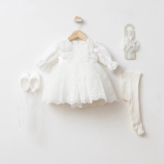 Taufkleid Spitze 4-teilig