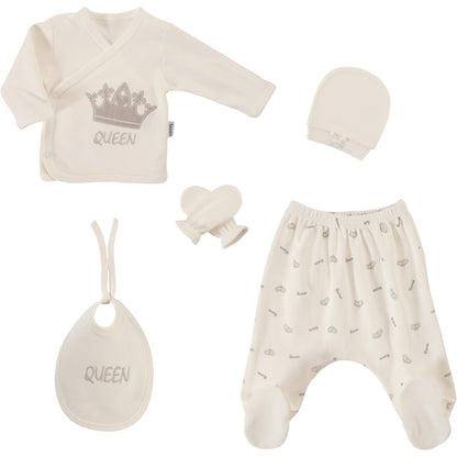 Erstlingsset Baumwolle King Queen