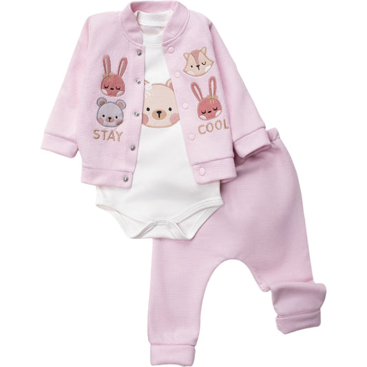 Baby Set Mädchen Rosa Tiere