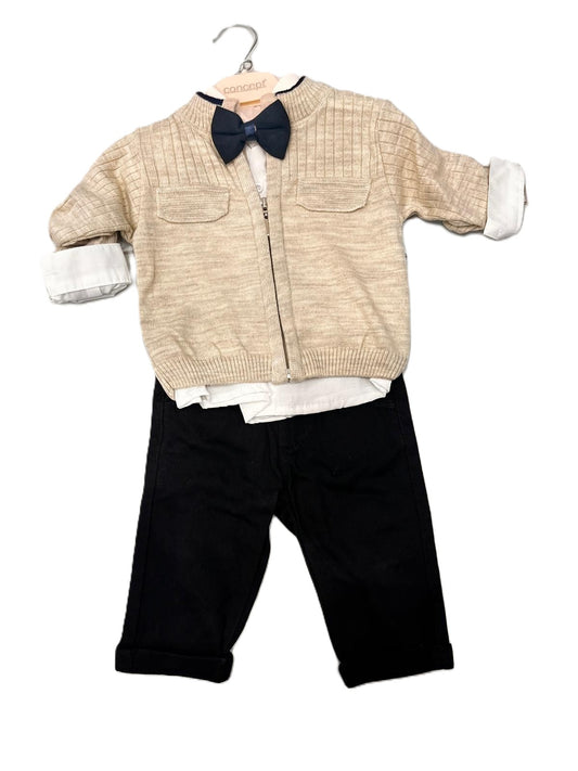 4-teiliges festliches Outfit für Babyjungs – Hose, Hemd, Weste & Fliege 👶🎀