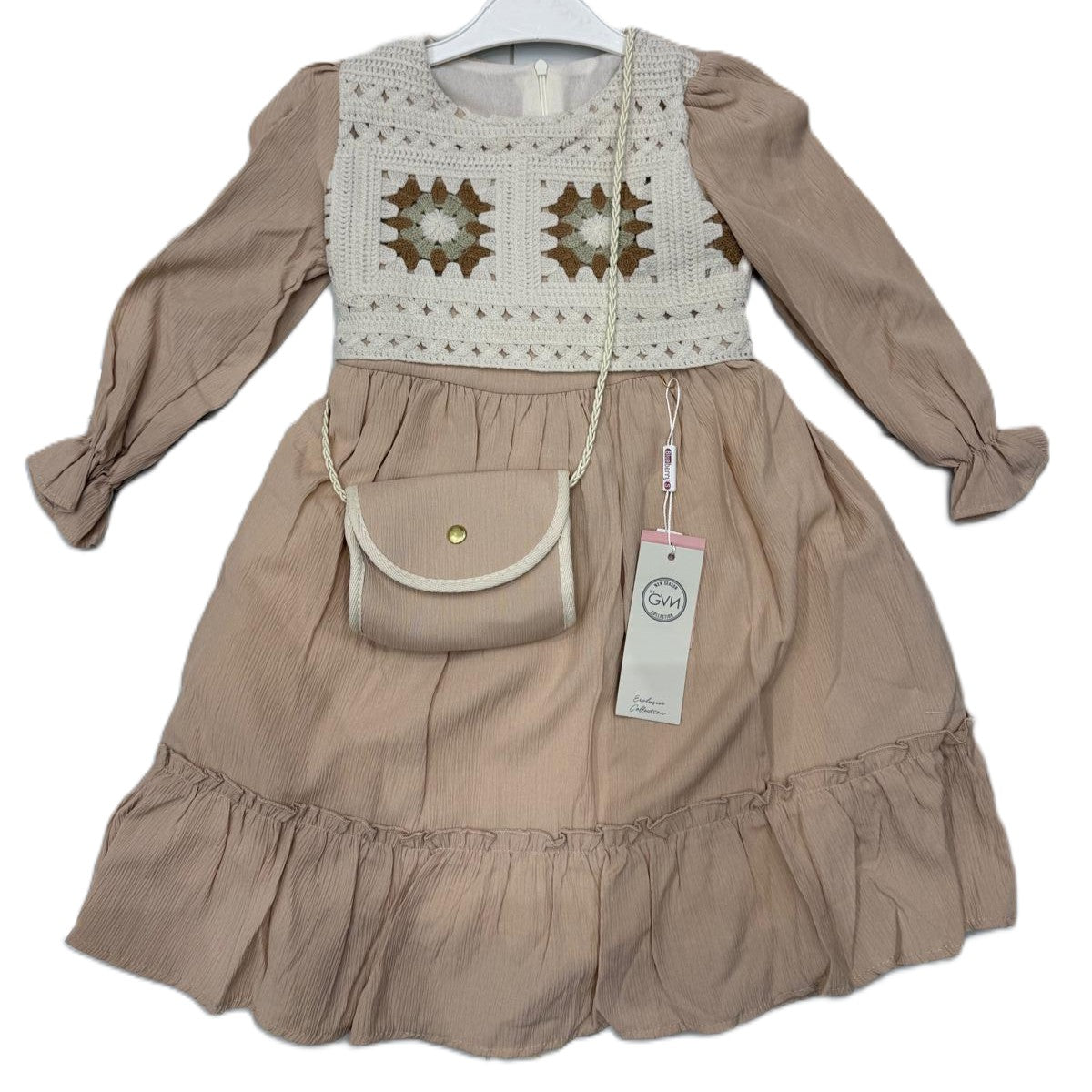 Mädchen Kleid mit passender Tasche – stilvoll & verspielt 👗👜✨