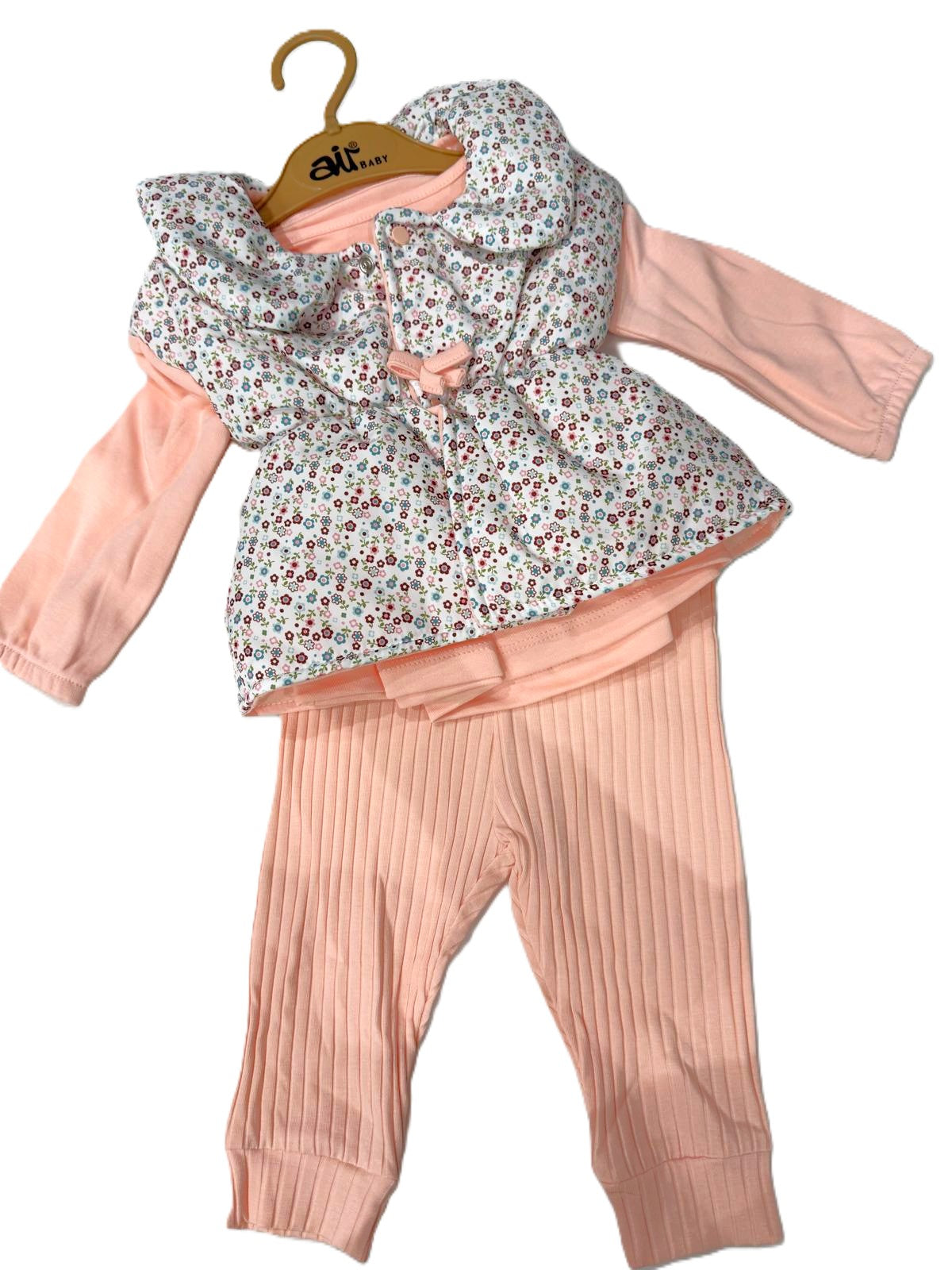 Babymädchen 3-teiliges Outfit – weich & liebevoll 🌸👶