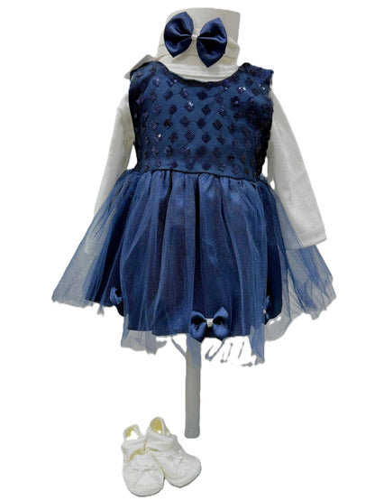 Babymädchen Kleid Set – elegant & festlich (4-teilig) 👶🎀