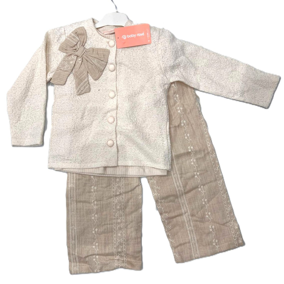 Babymädchen Outfit Set – elegant & zeitlos (3-teilig) 👧🤍