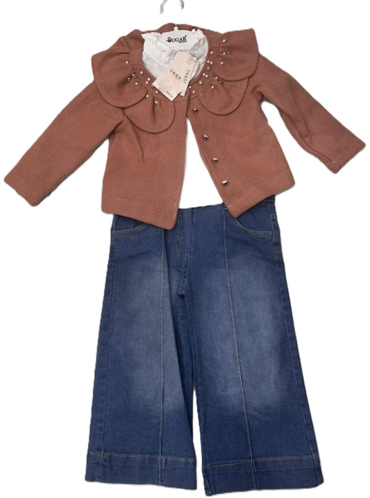 Mädchen Outfit Set – elegant & stilvoll (3-teilig) 👧🤎