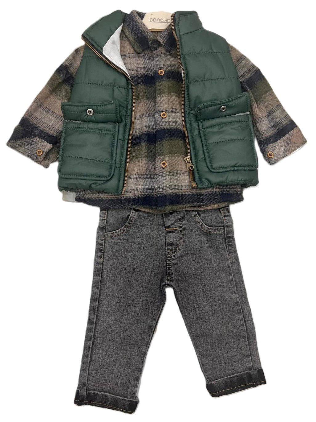 Babyjungen Outfit Set – lässig & modern (3-teilig) 👶💚