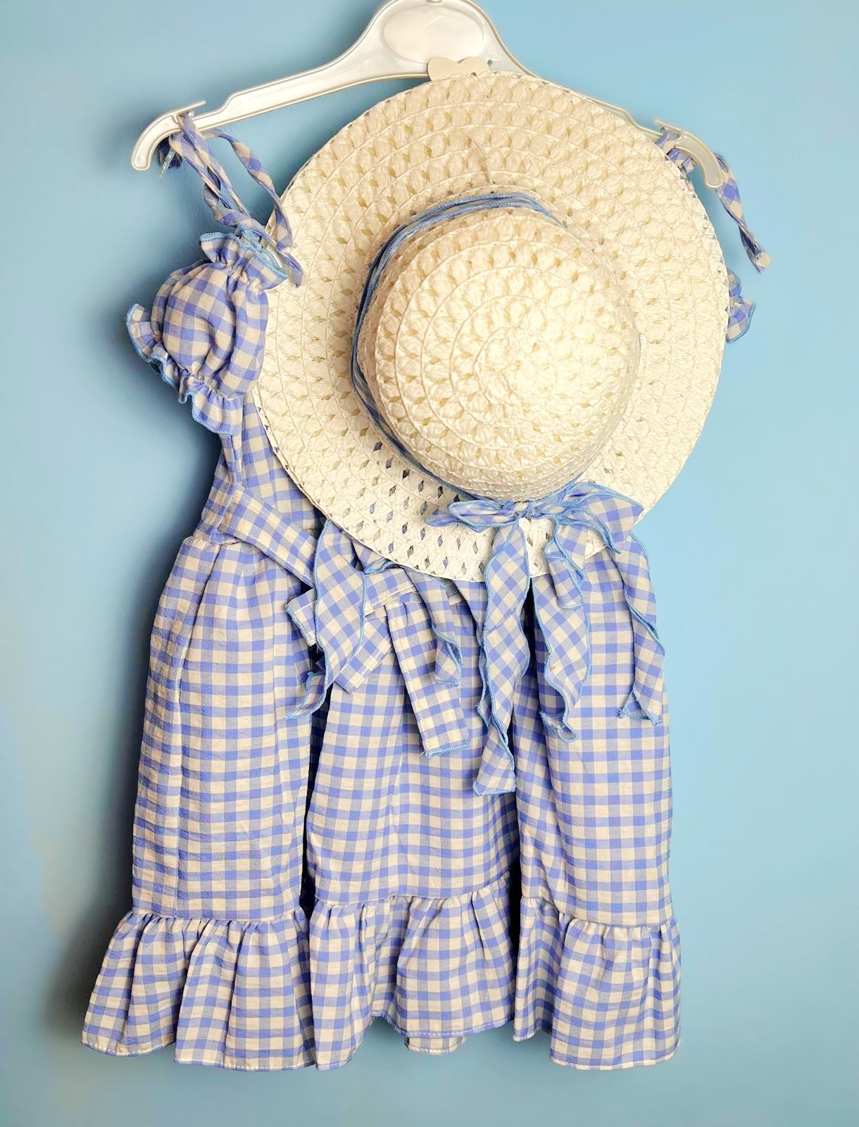 Kinder Kleid Set Karo