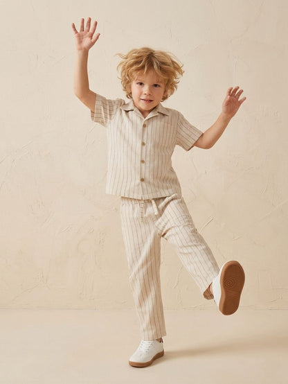 Jungen Outfit Set – Hemd & Hose im Streifenlook