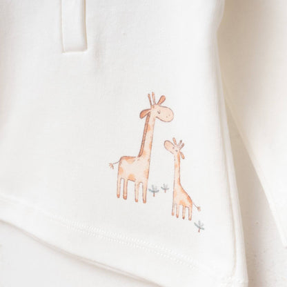 Babystrampler Baumwolle Giraffenmuster