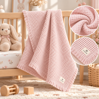Weiche Babydecke mit Waffelstruktur 🧸 | In verschiedenen Farben erhältlich