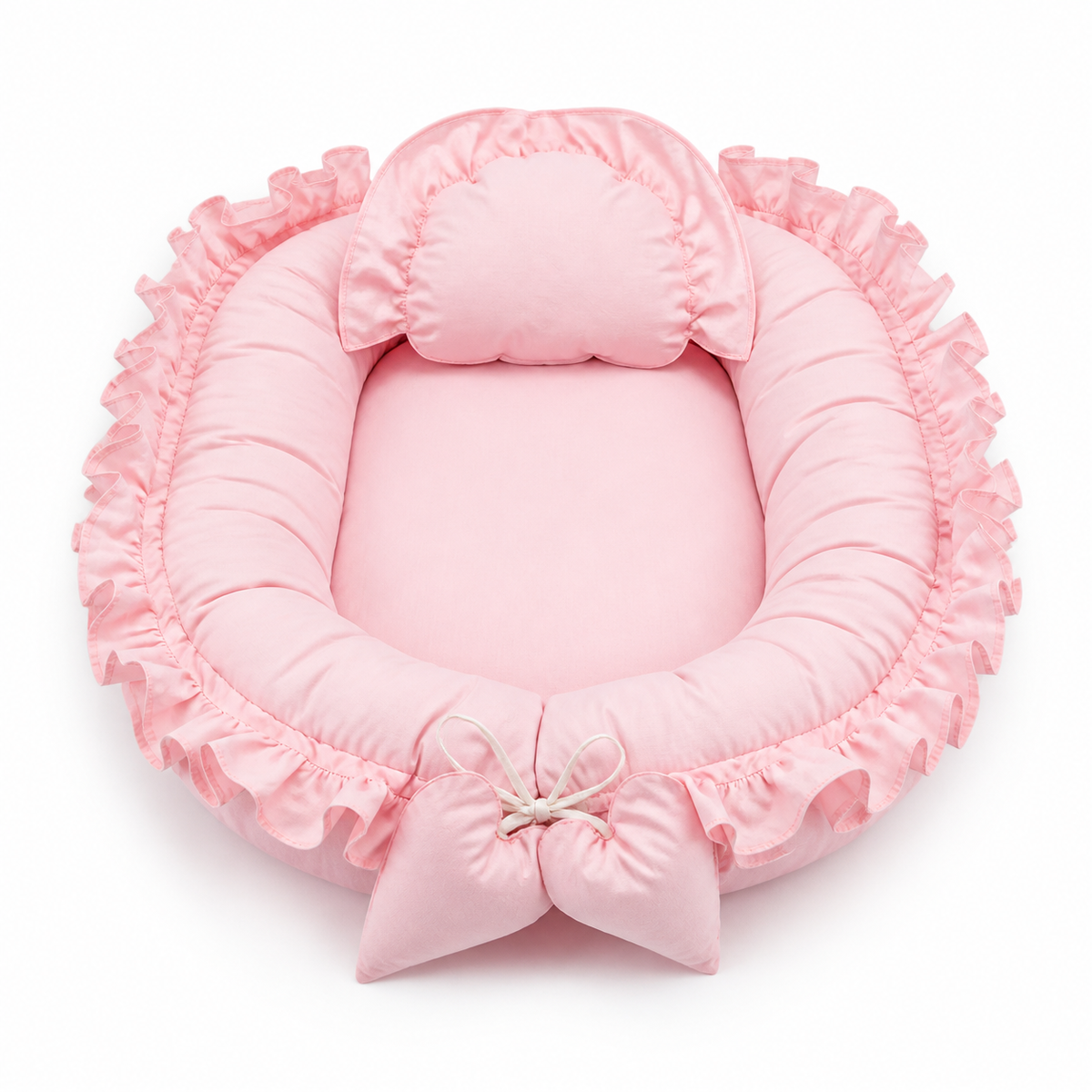 Babynest Set Rosa mit Rüschen