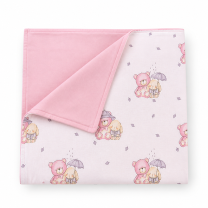 Babynest Set Rosa mit Bärchen 3-teilig