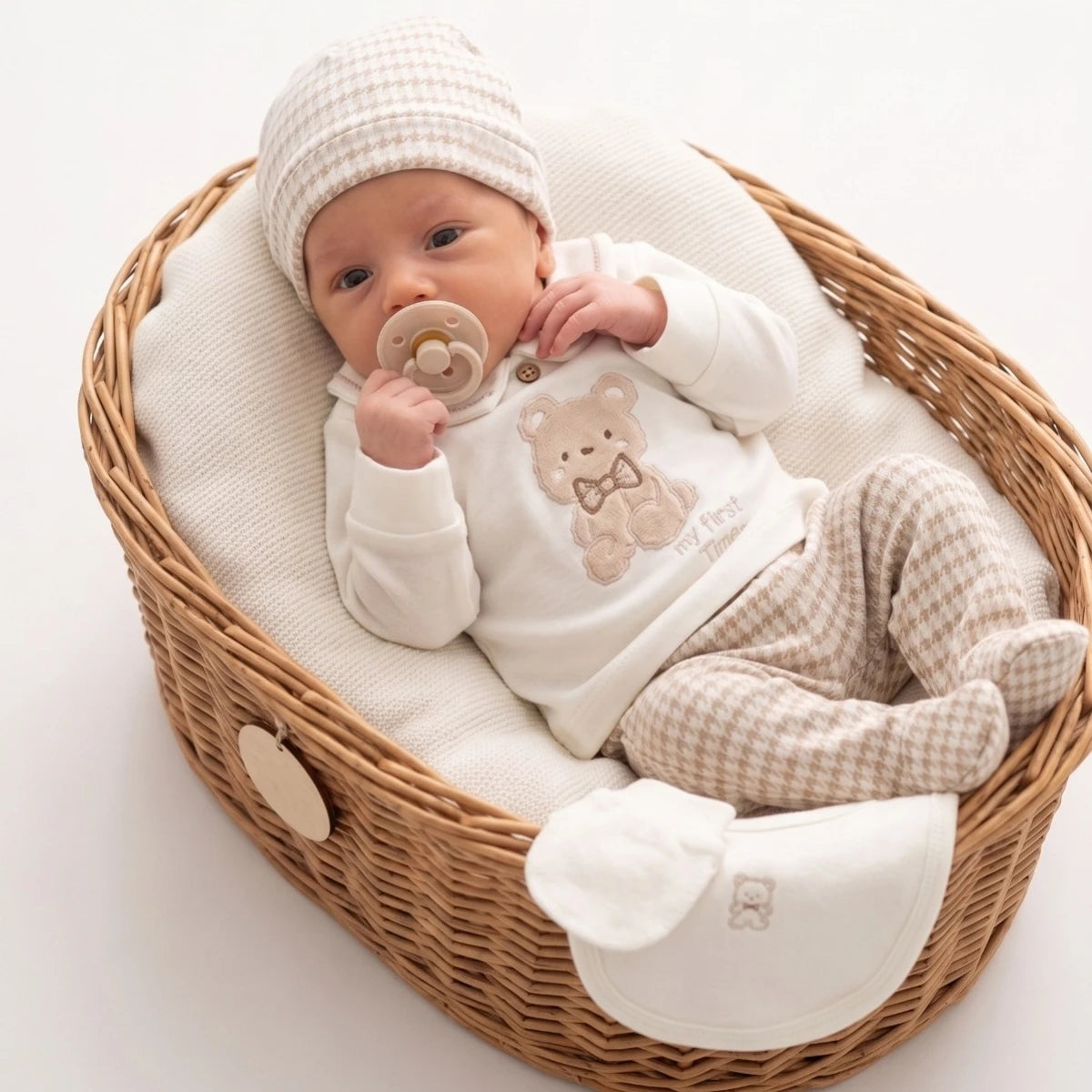Baby Erstlingsset Bär Beige