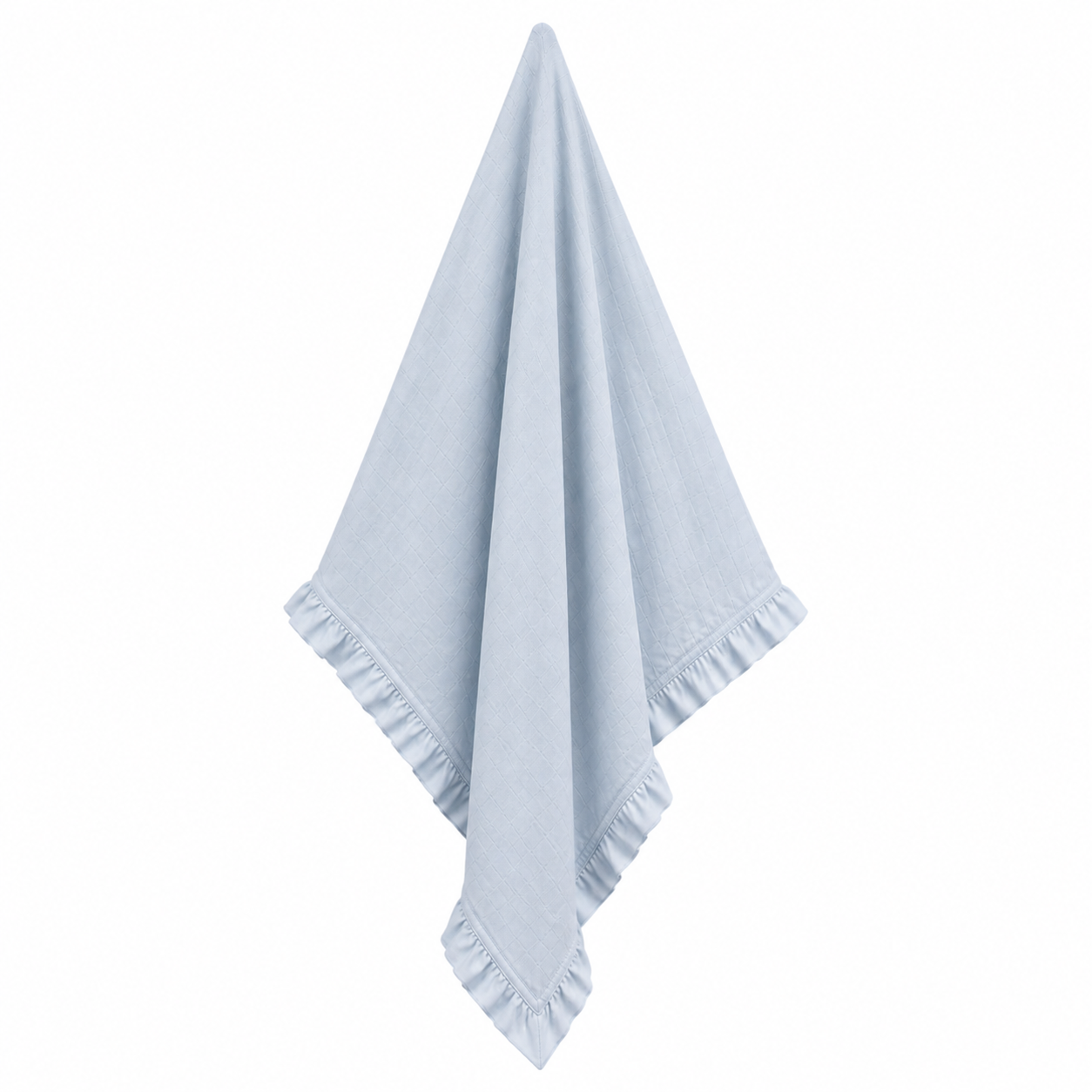 Musselin Babydecke mit Rüschen 2-lagig 80x80 cm