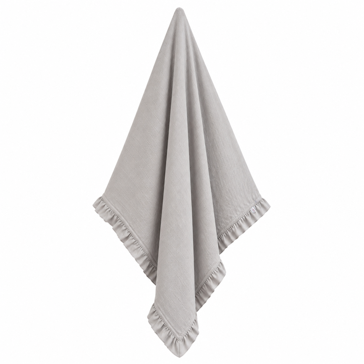 Musselin Babydecke mit Rüschen 2-lagig 80x80 cm